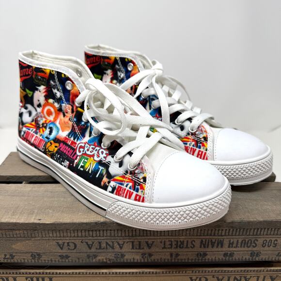Broadway Theater Grease Wicked Mamma Mia Rent High Top Sneakers Size 7 - Picture 3 of 10